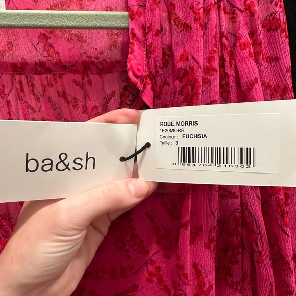 NWT Ba&sh Morris Dress in Fuschia - Large - Picture 2 of 7
